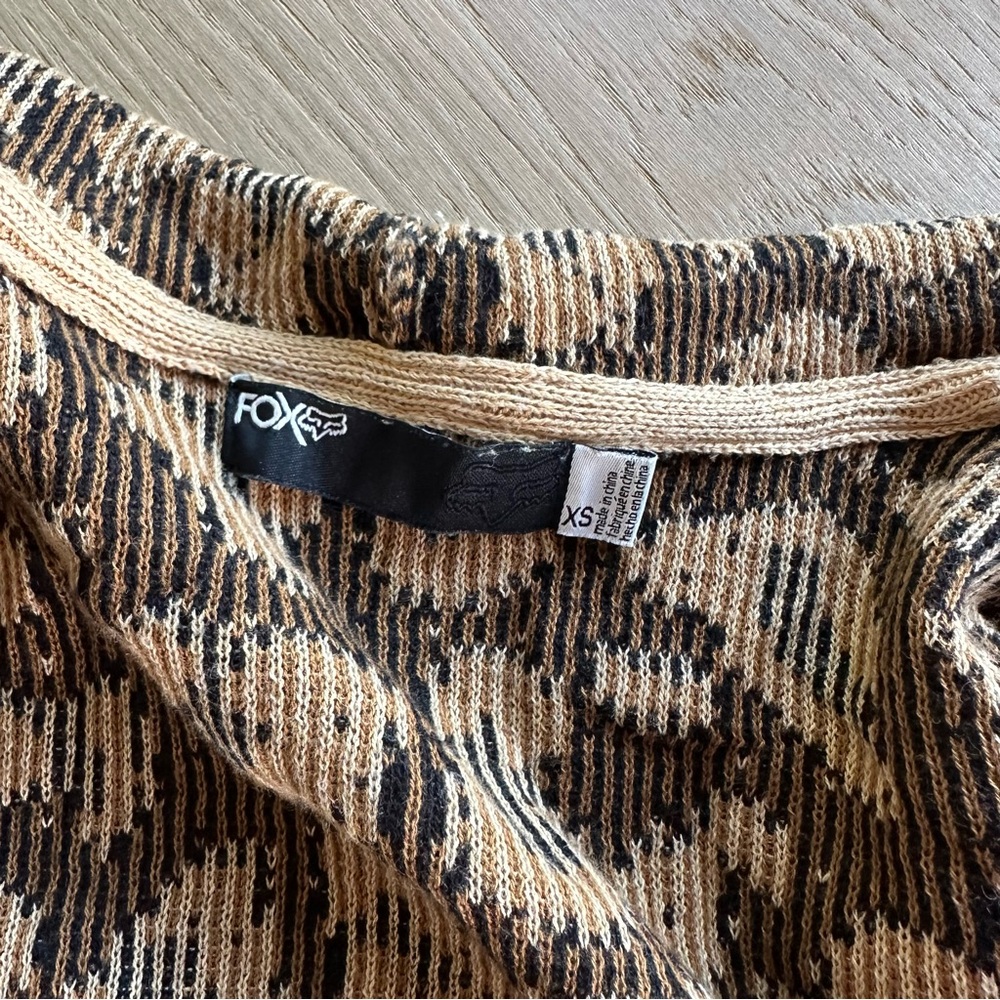 Fox Racing Leopard Print Open Front Cardigan - Picture 4 of 5